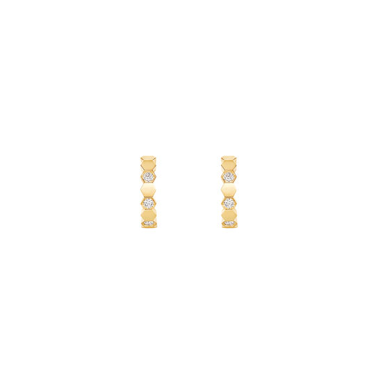 Chaumet Bee My Love Small Yellow Gold and Diamond Hoop Earrings image number 0